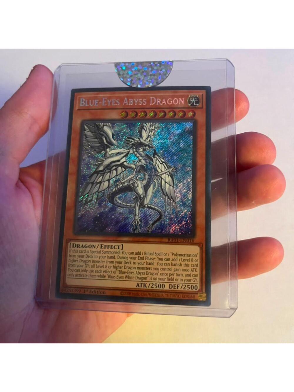 Authentic Blue-Eyes Abyss Dragon RA01-EN016 - 1st Ed Secret Rare Holo - 2500 ATK
